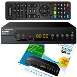 Tuner Dekoder DVB-T2 HEVC H.265 Timeshift - HDMI SCART - Tuner TV Naziemnej EV107r - Nowy Sygnał