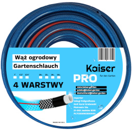 WĄŻ SZLAUCH OGRODOWY 50M 3/4&amp;amp;amp;quot; CALA KAISER PRO 4 - WARSTWOWY BARDZO MOCNY